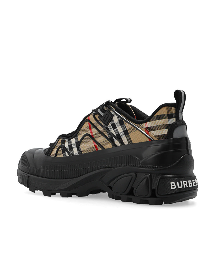 Burberry Arthur Vintage Check Sneakers – Archive Beige / Black(Clearance)