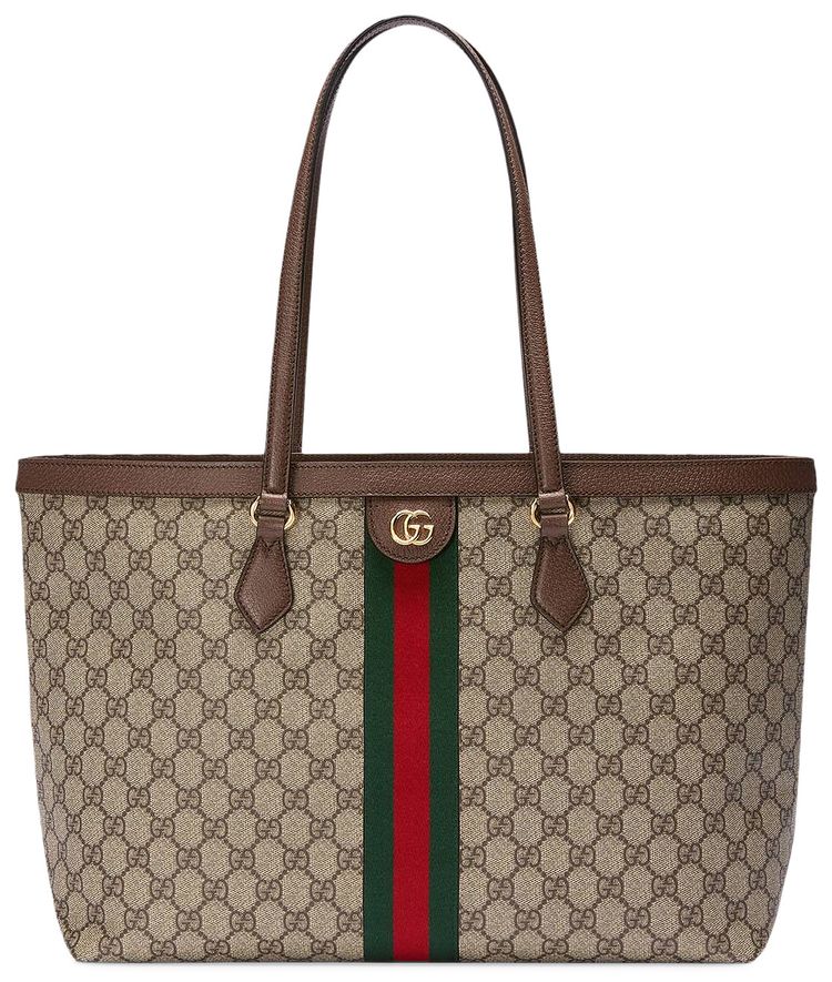 Gucci Ophidia GG Tote Bag — GG Supreme Canvas with Web Stripe(Clearance)