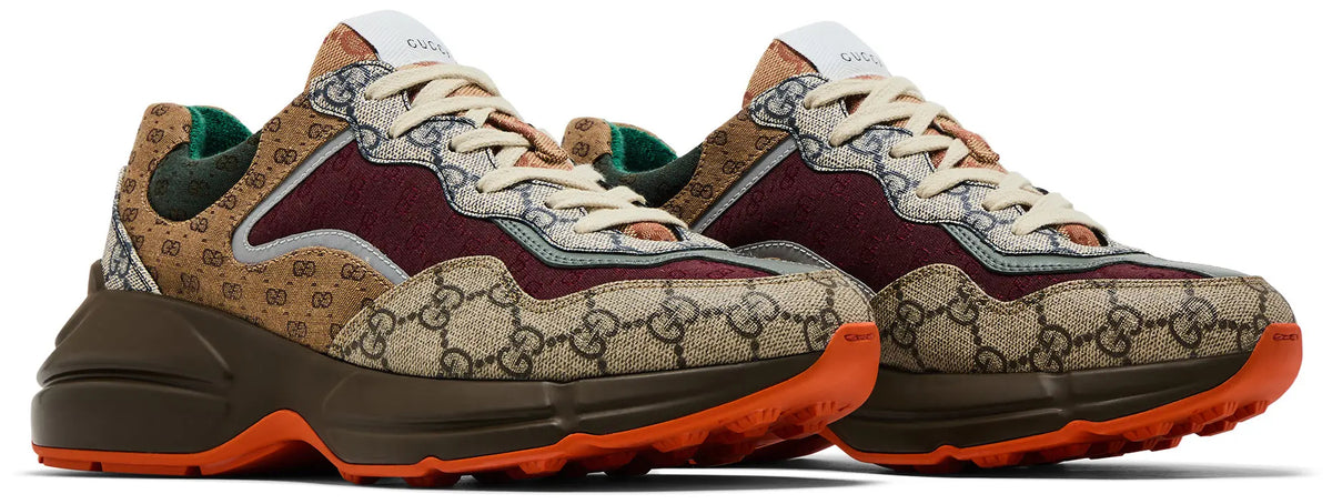 Gucci GG Supreme Runner Sneaker — Multicolor with Orange Sole(Clearance)