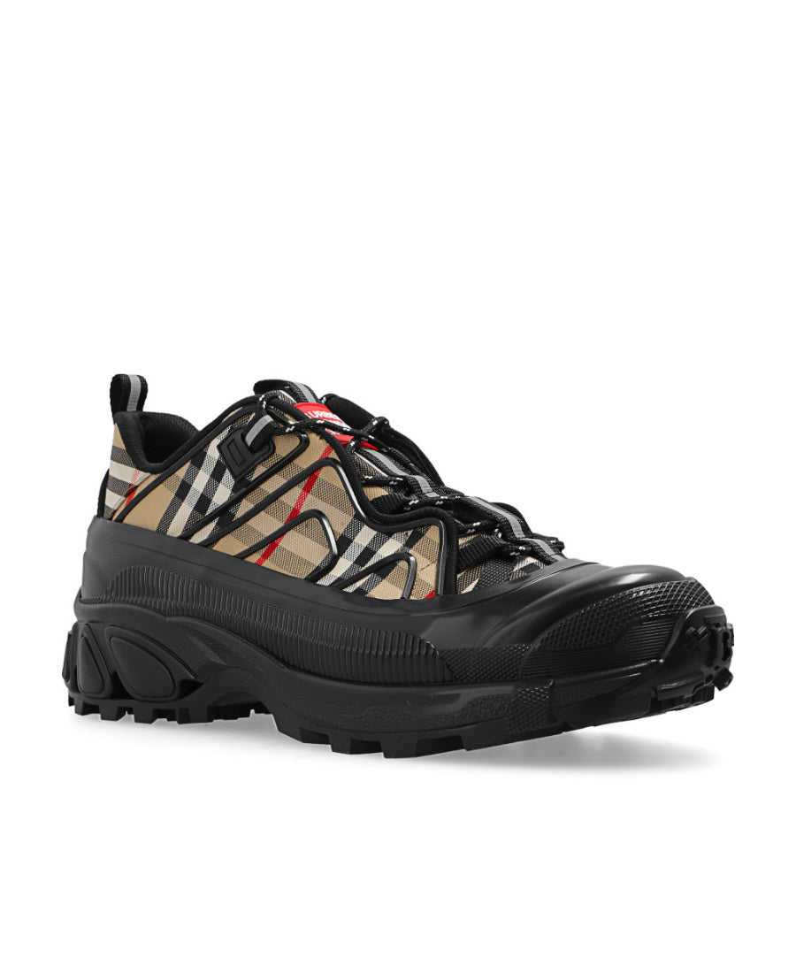 Burberry Arthur Vintage Check Sneakers – Archive Beige / Black(Clearance)