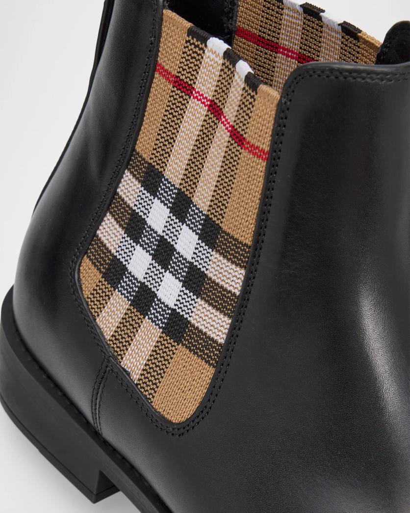 Burberry Arthur Vintage Check Sneakers in Black(Clearance)