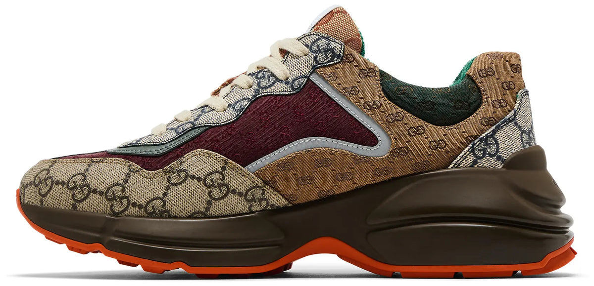 Gucci GG Supreme Runner Sneaker — Multicolor with Orange Sole(Clearance)