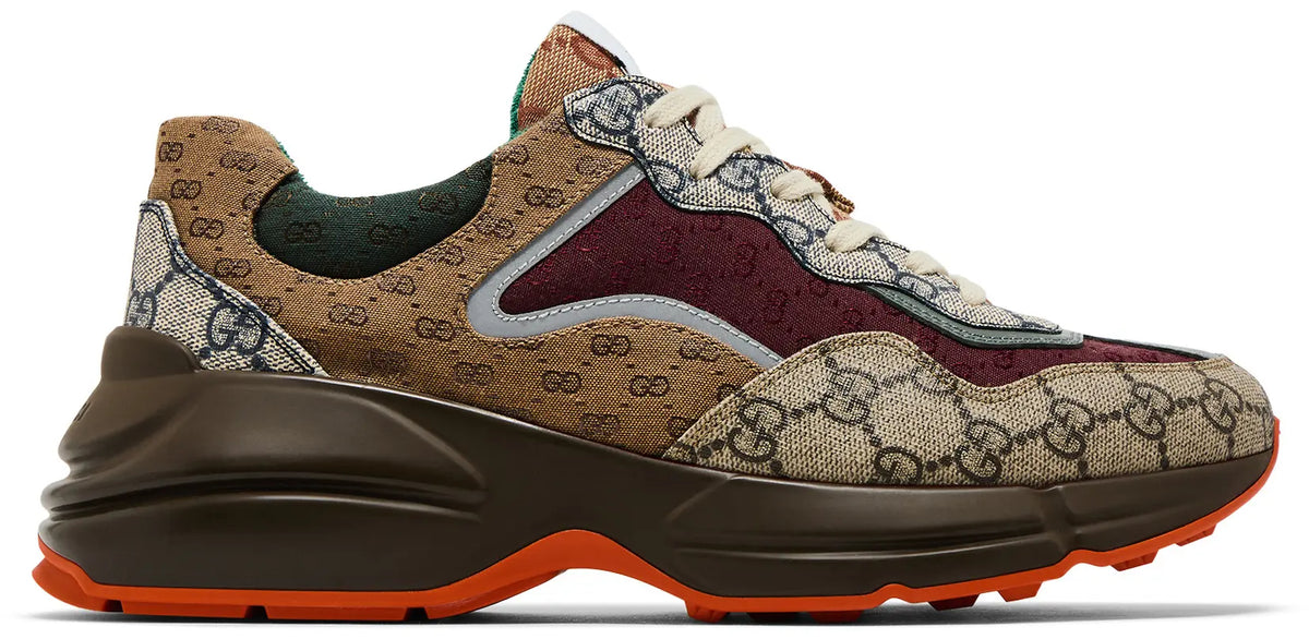 Gucci GG Supreme Runner Sneaker — Multicolor with Orange Sole(Clearance)