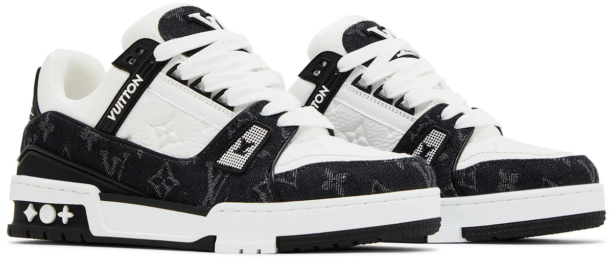Louis Vuitton LV Trainer Denim Noir Sneakers(Clearance)