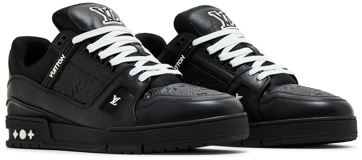 Louis Vuitton LV Trainer Embossed Monogram Black Sneakers(Clearance)